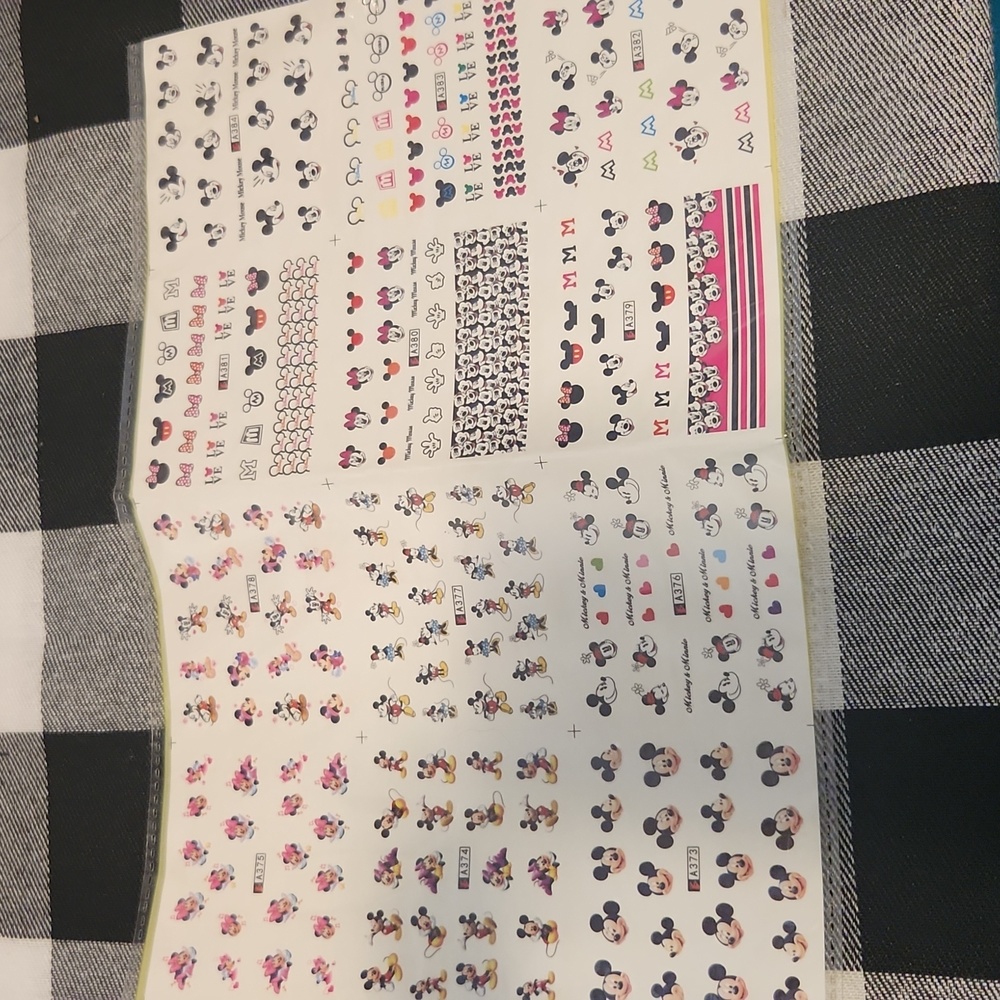 mickey and minnie nail stickers